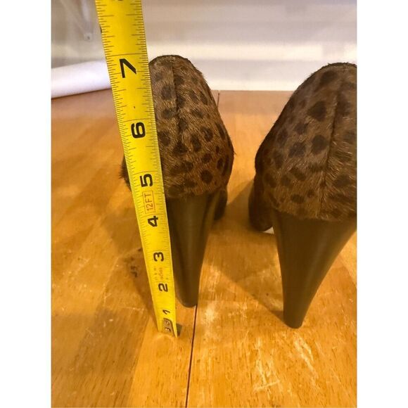 Banana Republic Pony Hair Leopard Print Heels Shoes Size 9 - Picture 11 of 11